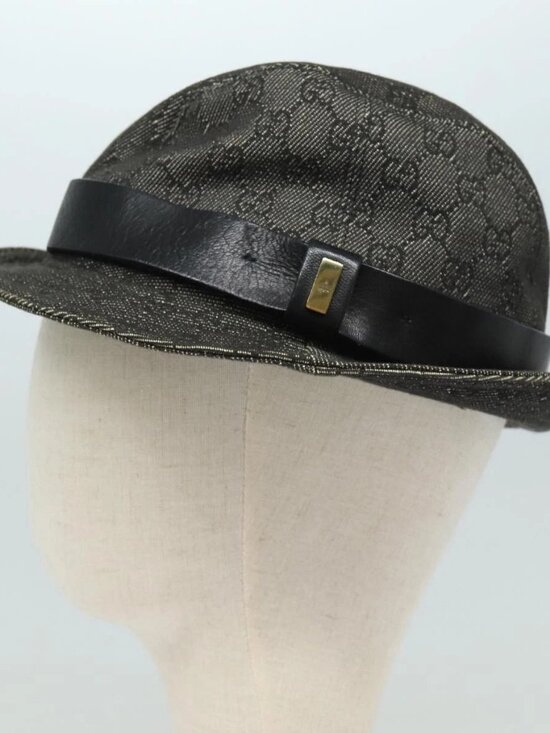 GUCCI GG Canvas Hat S Black Auth am6440 main image 5